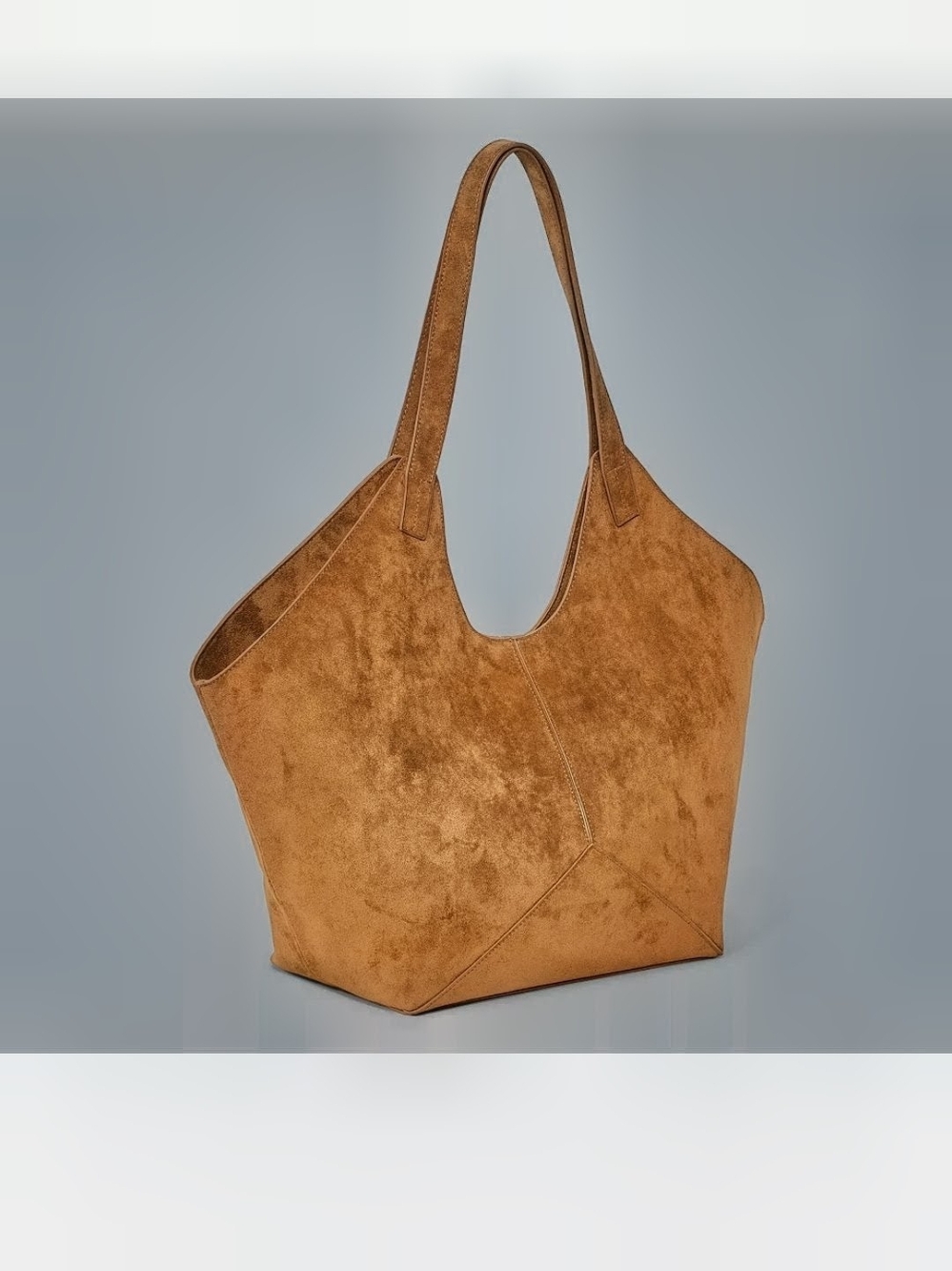 New Universal Thread Suede Shoulder Tote in Chestnut